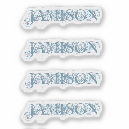 4 stickers Blauwe logo flacon (Voorkant)