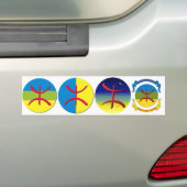 4 stickers carosserie automobile berbere amazigh (Op auto)