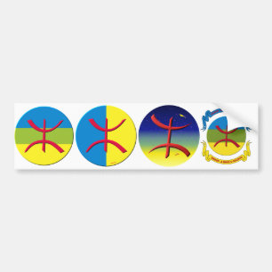 4 stickers carosserie automobile berbere amazigh