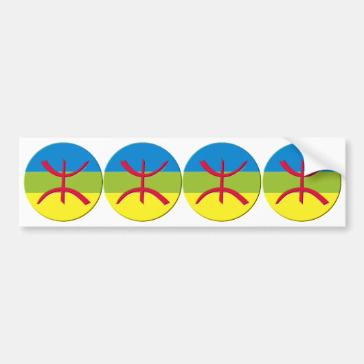 4 stickers carosserie automobile berbere amazigh (Voorkant)
