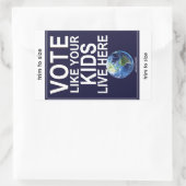 4 Stickers - Stem als je Kinder...(echte aarde) (Tas)