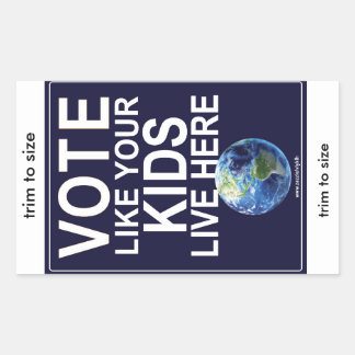 4 Stickers - Stem als je Kinder...(echte aarde)