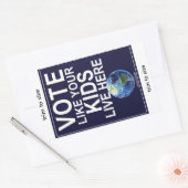 4 Stickers - Stem als je Kinder...(echte aarde) (Envelop)