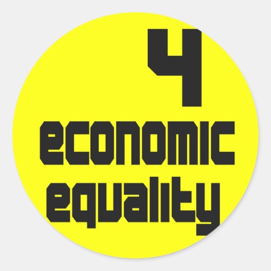 4 Stickers voor economische gelijkheid (Voorkant)