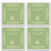 4 stks aangepaste kruidenthee sticker (Voorkant)