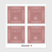 4 stks aangepaste roobios rode thee sticker (Vel)