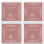 4 stks aangepaste roobios rode thee sticker (Voorkant)