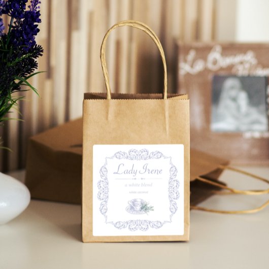 4 stks aangepaste witte thee sticker