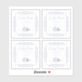 4 stks aangepaste witte thee sticker (Vel)