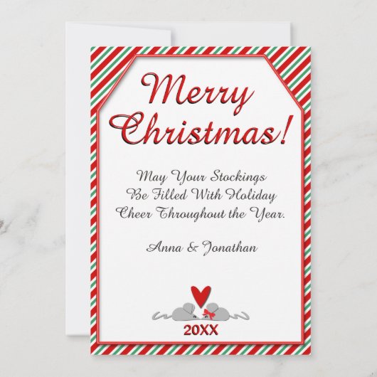 4-Stocking Dated · GELOVEN · Vrolijk Kerstfeest Feestdagenkaart (Achterkant)