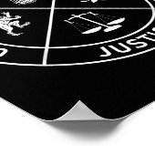 4 Stoïcijnse deugden Wijsheid Temperance Gerechtig Poster (Hoek)