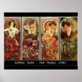 4 Stones Alphonse Mucha Print (Voorkant)