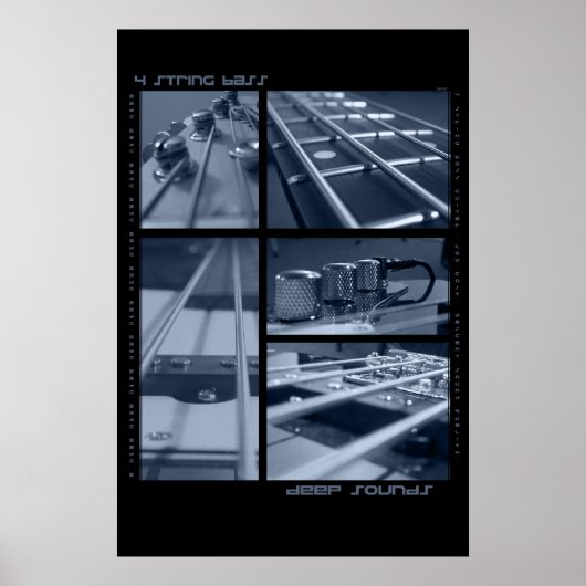 4-String Bass-Guitar Poster (Voorkant)