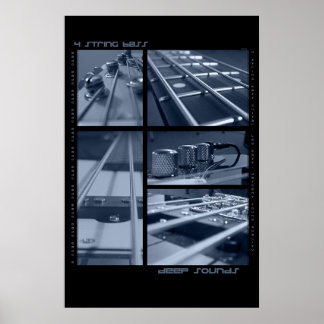 4-String Bass Guitar Poster