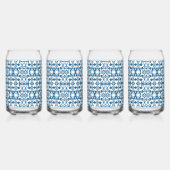 4 stuk glas set | Bohemian Blues (Rechts)