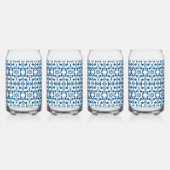 4 stuk glas set | Bohemian Blues (Voorkant)