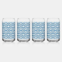 4 stuk glas set | Bohemian Blues