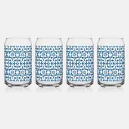 4 stuk glas set | Bohemian Blues