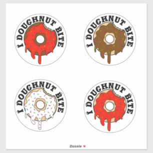 4 stuk I donut Bite Sticker