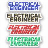 4 stuks - Electrical Engineer Stickers (Waterdicht (Voorkant)