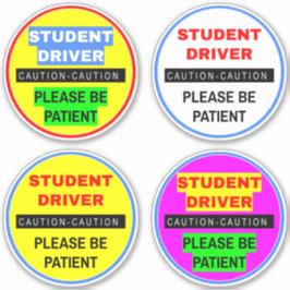 (4 stuks novice leerling rijtekens) Geduld Sticker