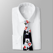 4 Suite-kaartontwerp op zwart Stropdas (Gebonden)