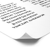 4 Tabel  Herfst Floral Wedding Seating Chart Poster (Hoek)