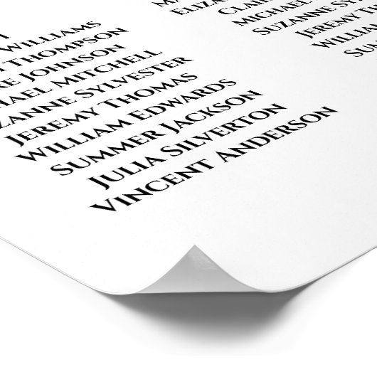 4 Tabel  Herfst Floral Wedding Seating Chart Poster (Hoek)