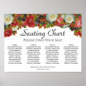 4 Tabel  Herfst Floral Wedding Seating Chart Poster (Voorkant)