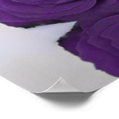 4 Tabel Koninklijk Paars Roos Elegant Zitplaatje Poster (Hoek)