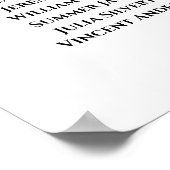 4 Tabel Roze Floral Boho Wedding Seating Chart Poster (Hoek)