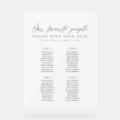 4 Tables Favorite People Acrylic Seating Chart Acryl Bord (Voorkant)