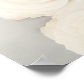 4 Tafel Wit Rose Elegant Bruiloft Zittafel Grafiek Poster (Hoek)