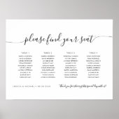 4 Tafels Modern Vind Uw Stoel Zitplaats Chart Poster (Voorkant)