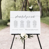 4 Tafels Modern Vind uw Zitplaatskaart Poster