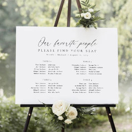 4 Tafels Ons favoriete zitplaatsindeling voor mens Poster