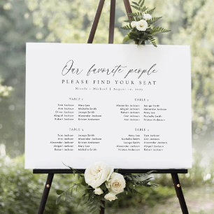 4 Tafels Ons favoriete zitplaatsindeling voor mens Poster