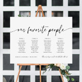 4 Tafels Onze favoriete Mensen Zitschema Plan Poster