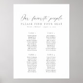 4 Tafels Onze favoriete Mensen Zittingkaart Poster (Voorkant)