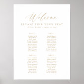 4 Tafels Welkom Zitplaats Chart Poster (Voorkant)