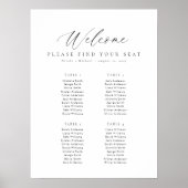 4 Tafels Welkom Zitplaatskaart Poster (Voorkant)