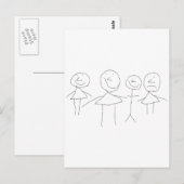 4 Teken Briefkaart (Voorkant / Achterkant)