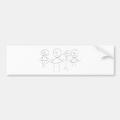 4 Teken Bumpersticker (Voorkant)
