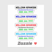4 Telefoonnummer voor elektricien bij speciale act Sticker (Vel)