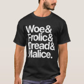 4 tempers: Woe & Frolic & Dread & Malice T-shirt (Voorkant)