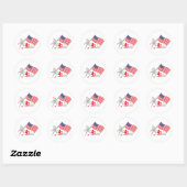 4 th of JULY INDEPENDENCE Day Ronde Sticker (Vel)