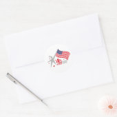 4 th of JULY INDEPENDENCE Day Ronde Sticker (Envelop)