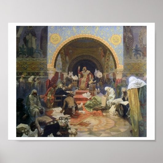 #4 The Bulgarian Tsar Simeon, Mucha Poster (Voorkant)