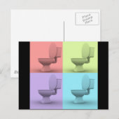 4 toiletten briefkaart (Voorkant / Achterkant)