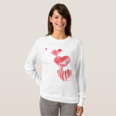 4 Valentijn Hearts Tower T-shirt/kleding T-shirt (Voorkant volledig)